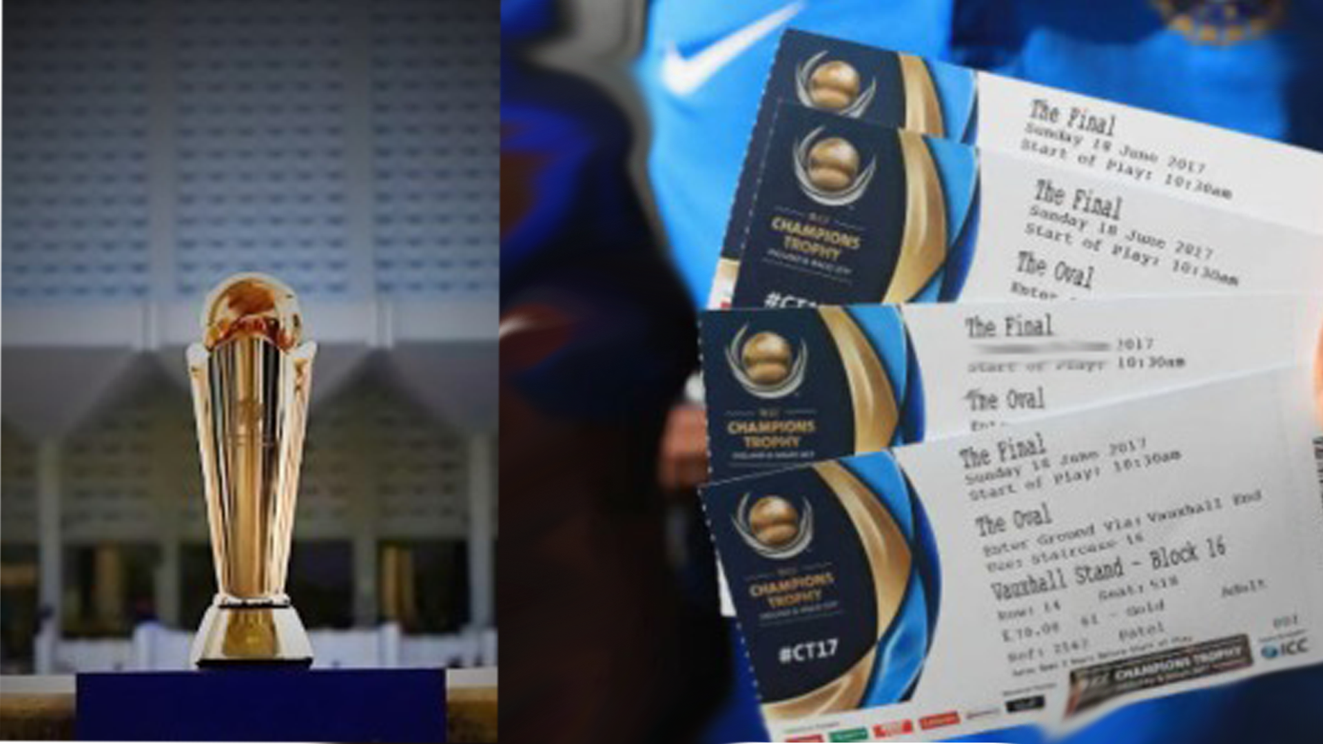 ICC Champions Trophy: Tickets for three matches sold out